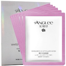 安婕妤 美.白淡.斑面膜25ml*10片 改善色素沉着、提亮肤色、修护粗糙肌肤、水润亮泽、细腻光滑